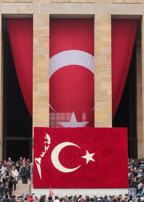 Turkish cultural flag backdrop